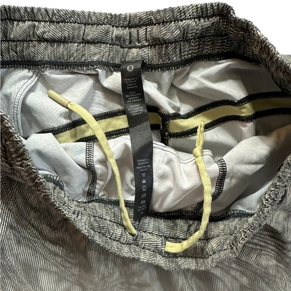 Lululemon Pace Breaker Grey Dimensional Dew Green-Yellow Unlined Shorts 7” - Picture 8 of 12